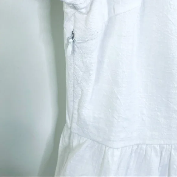 Amazon.com White Summer Swing Dress Tunic Bell Sleeve Tiered Dress Sz S - Picture 9 of 10